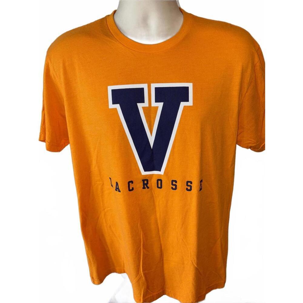 University of Virginia LAX Lacrosse T-Shirt Mens‎ size large orange